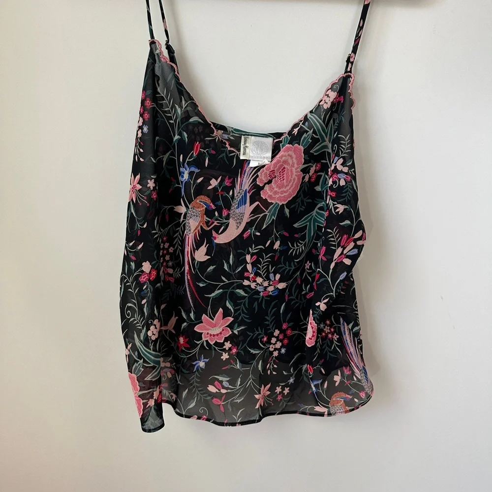 NWT Natori 3pc pajama set robe camisole pants luxurious floral XL Neiman Marcus - Picture 11 of 13
